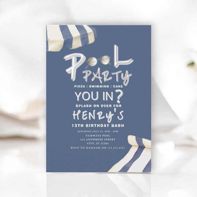 Summer Splash Pool Party Invite (Creator Uploaded)