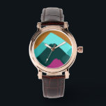 Summer Splash Wave Abstract Art  Watch<br><div class="desc">Summer Splash Wave Abstract Art.    Blue Brown Gold Magenta.  Enjoy!</div>