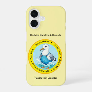 summer Splish Splash fun dressed up Seagull  iPhone 16 Case
