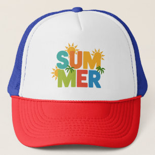 SUMMER Split Pop – Colourful Tropical Vibes Trucker Hat