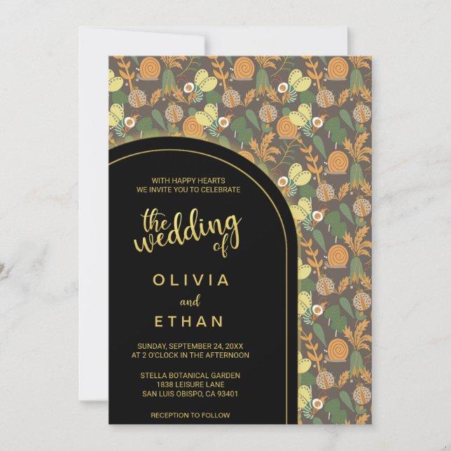 Summer spring pattern floral Wedding Invitation (Front)