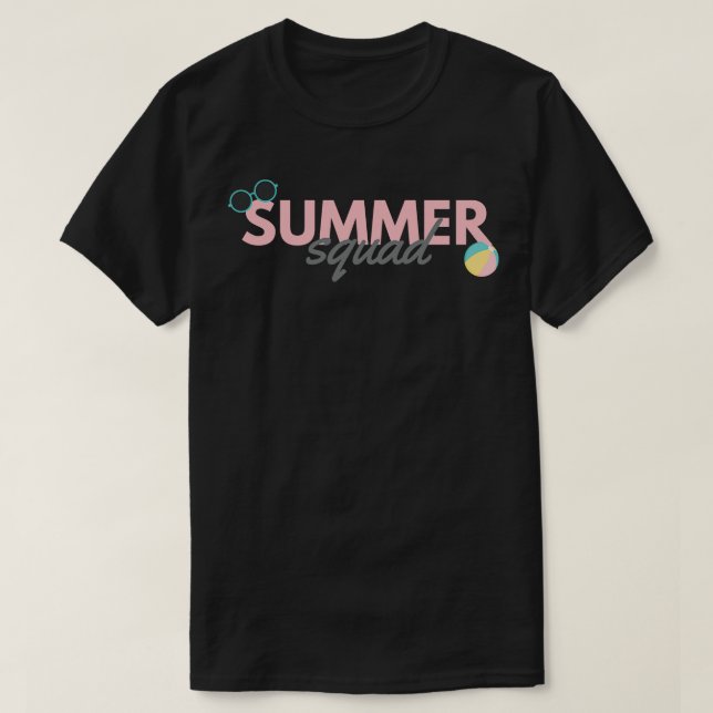 Summer Squad Sun Surf Sand Design for Summer and B T-Shirt (Design Front)