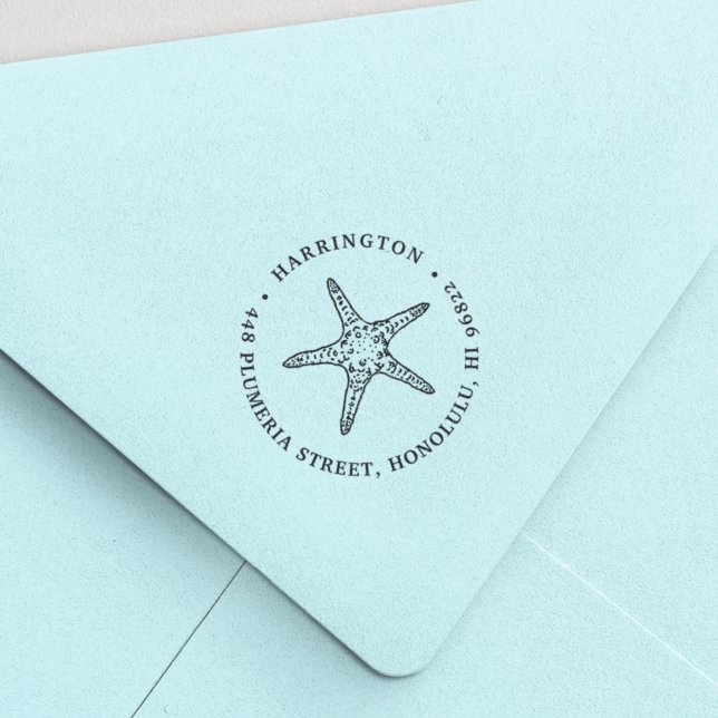 Summer Starfish | Return Address Self-inking Stamp (Creator Uploaded)