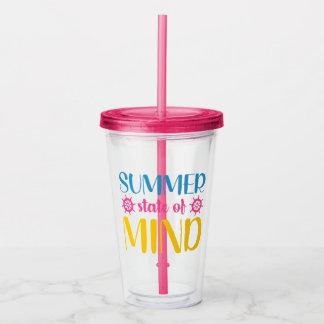 Summer State Of  Mind  Acrylic Tumbler