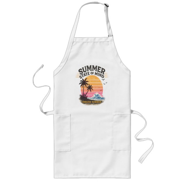 Summer State of Mind Vintage Long Apron (Front)
