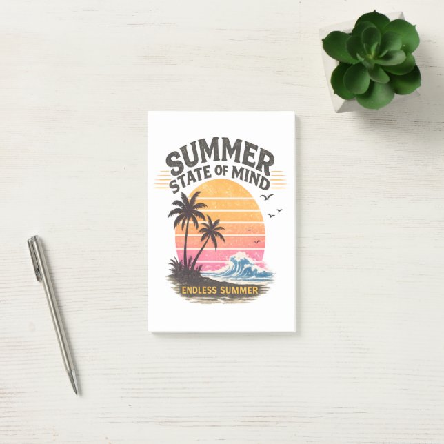 Summer State of Mind Vintage Post-it Notes (Office)