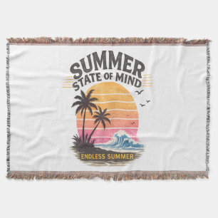 Summer State of Mind Vintage Throw Blanket
