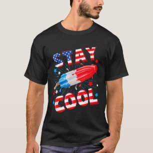 Summer Stay Cool Popsicle Funny 4th Of July Indepe T-Shirt