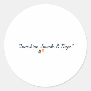 Summer Sticker Sunshine Snacks And Naps Sticker
