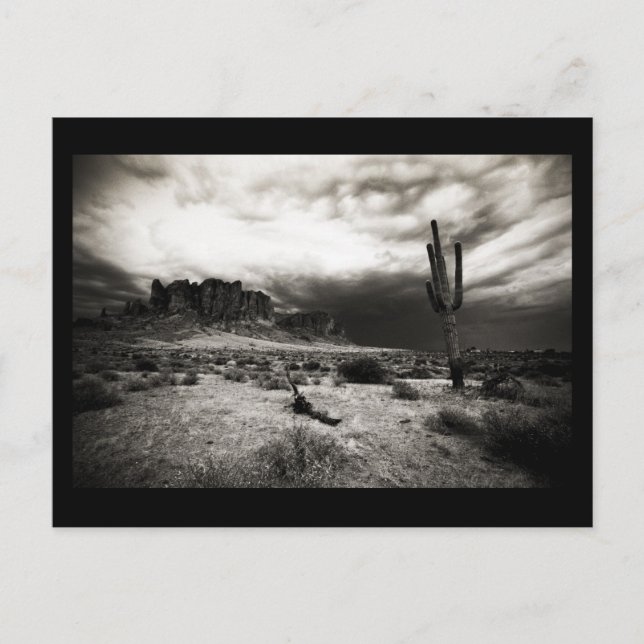 Summer Storm at the Superstition Mountains Postcard (Front)