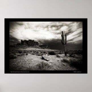 Summer Storm at the Superstition Mountains Poster