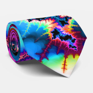 Summer Storm Fractal Tie