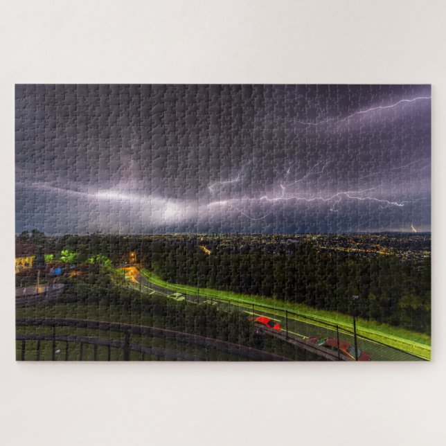 Summer Storm Over Brisbane Jigsaw Puzzle (Horizontal)