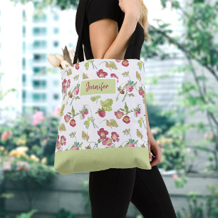 Summer Strawberries Tote Bag