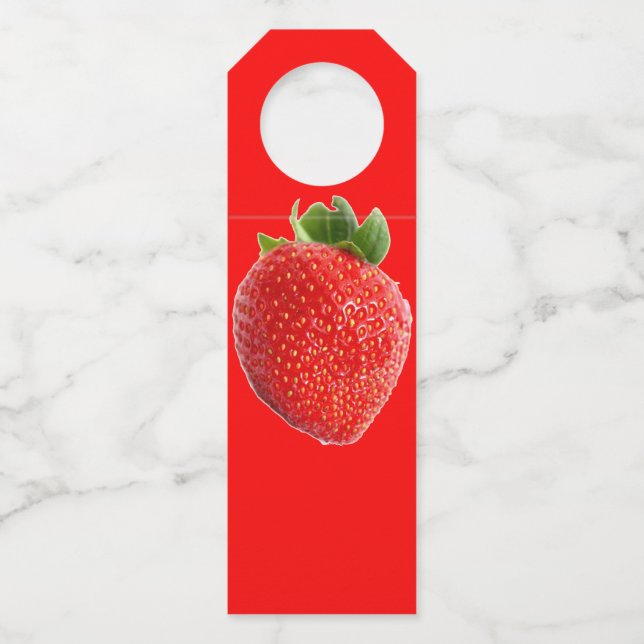 Summer Strawberry Bottle Tag (Front)