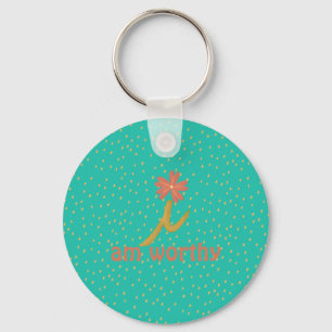 Summer Strawberry effortlesli i am worth Key Ring