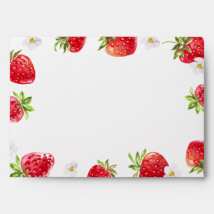 Summer Strawberry Fruit Cute Baby Shower Envelope