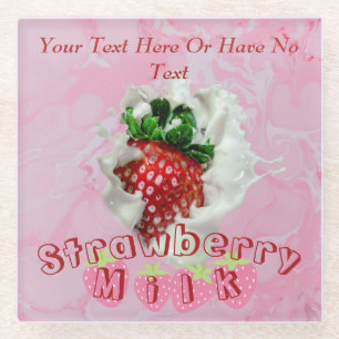 Summer Strawberry Fruit Cute Japanese Kawaii Food  Glass Coaster