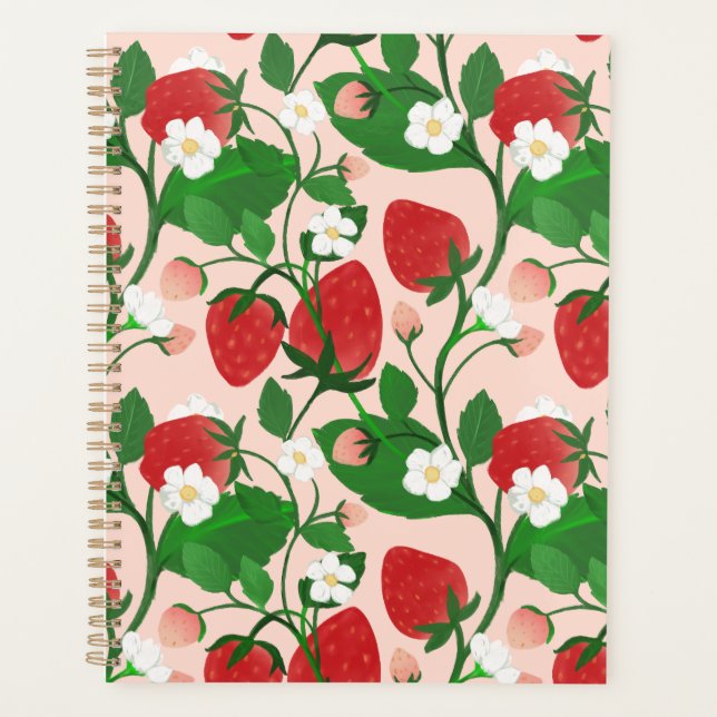 Summer Strawberry in Pink Planner (Front)