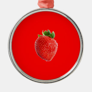 Summer Strawberry Metal Ornament