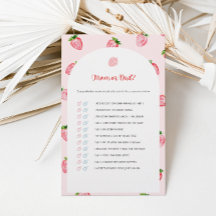 Summer Strawberry Mum Or Dad Baby Shower Game