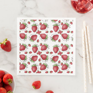 Summer Strawberry Paper Napkins