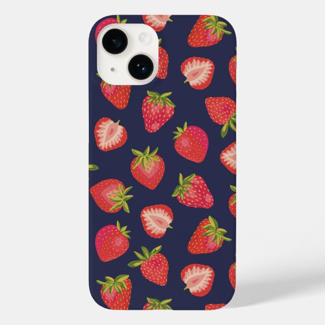 Summer strawberry pattern Case-Mate iPhone case (Back)