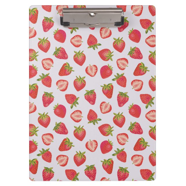 Summer Strawberry Pattern Clipboard (Front)
