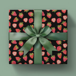 Summer Strawberry Pattern Wrapping Paper