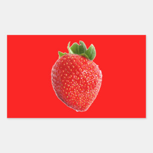 Summer Strawberry Rectangular Sticker