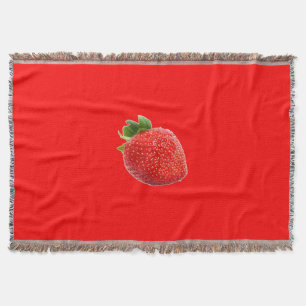Summer Strawberry Throw Blanket