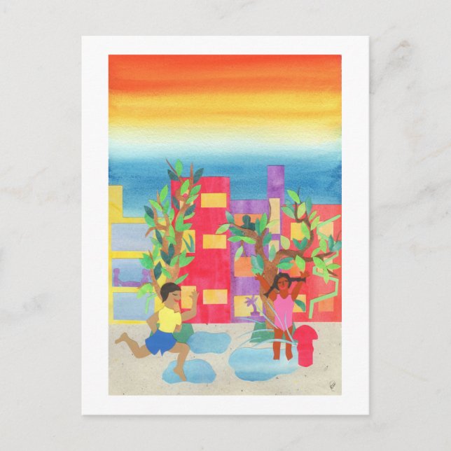 Summer Street Fun Postcard (Front)