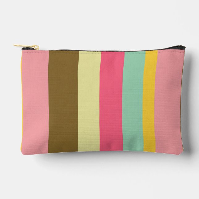 Summer Stripe Colour Palette Design Accessory Pouch (Front)