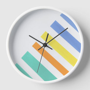 Summer Stripes Clock