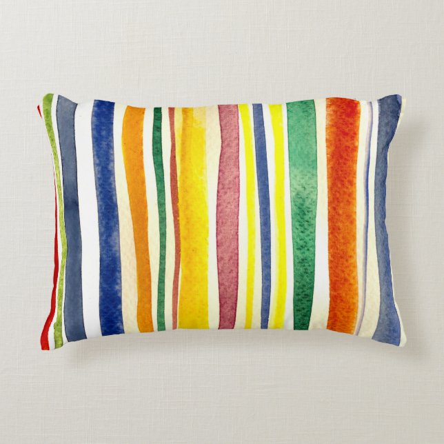 summer stripes decorative cushion (Front)