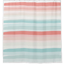 Summer stripes in coral and turquoise
