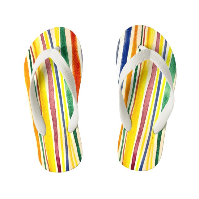 summer stripes kid's thongs (Footbed)