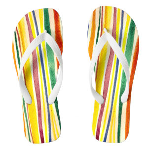 summer stripes thongs