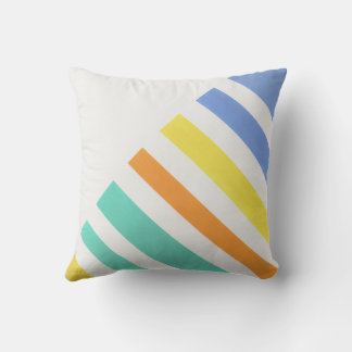 Summer Stripes Throw Pillow