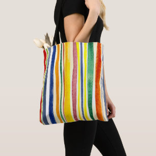 summer stripes tote bag