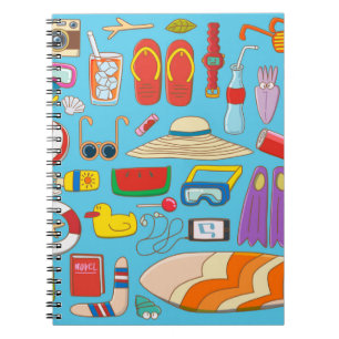 Summer stuff collection item for summer time at th notebook