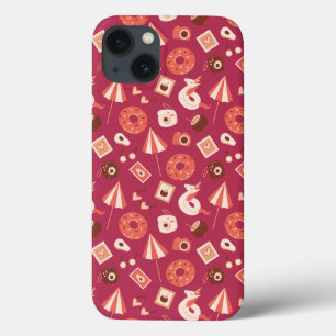 Summer Stuff Maroon Background iPhone 13 Case