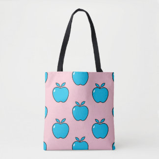 Summer Style Tote Bag of Blue Apples