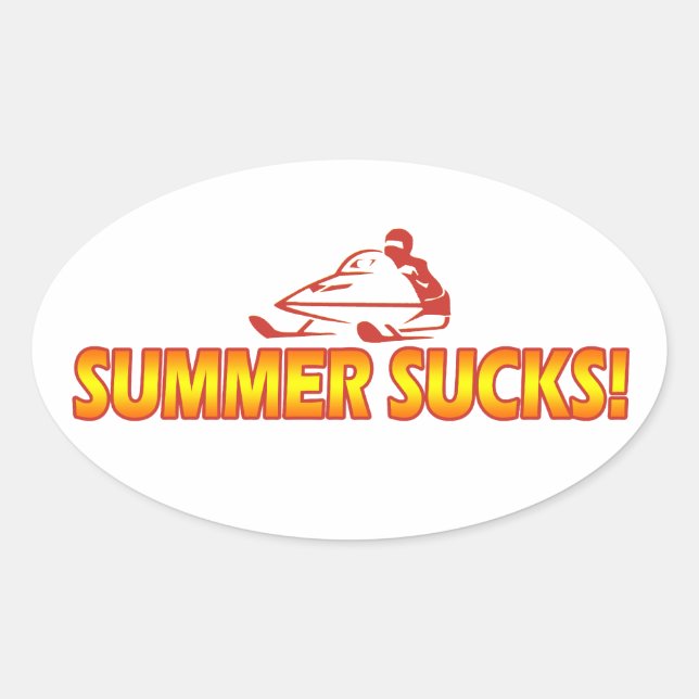 Summer Sucks Oval Sticker (Front)
