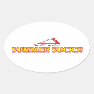 Summer Sucks Oval Sticker