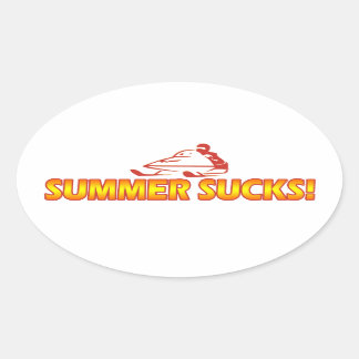 Summer Sucks Oval Sticker