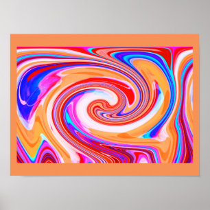 Summer sun art poster
