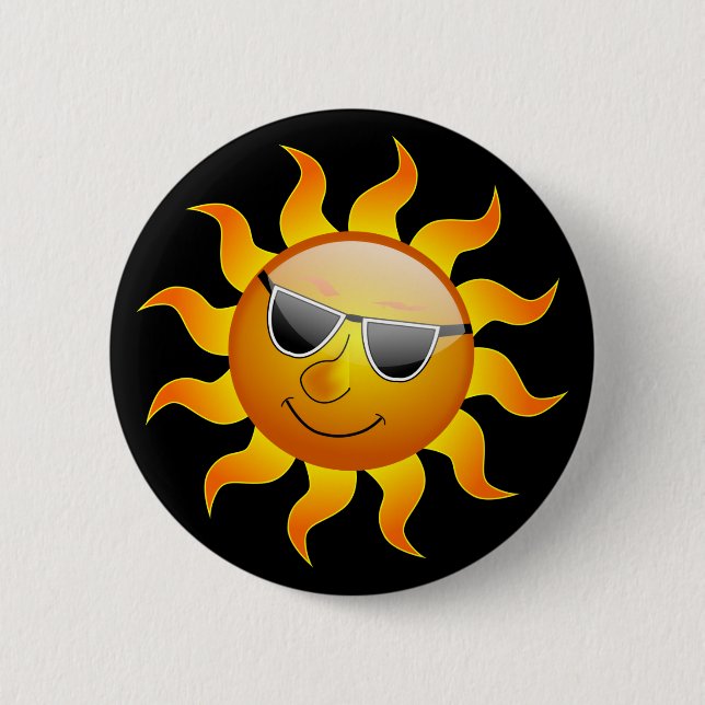 Summer Sun funny Button (Front)