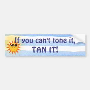 Summer Sun graphics with quote Bumper Sticker