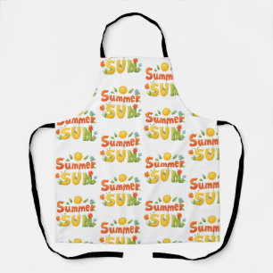 Summer Sun Illustration Apron